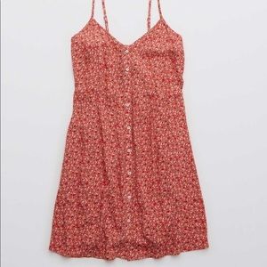 Aerie Red Floral Dress